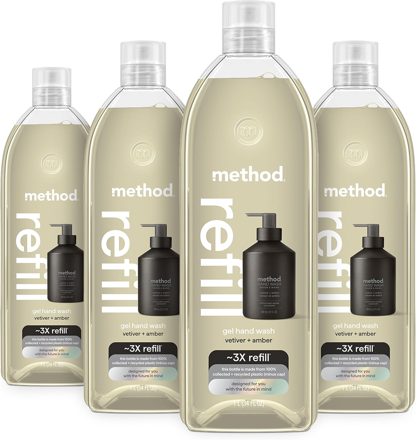 Method Premium Gel Hand Wash Refill with Vetiver and Amber