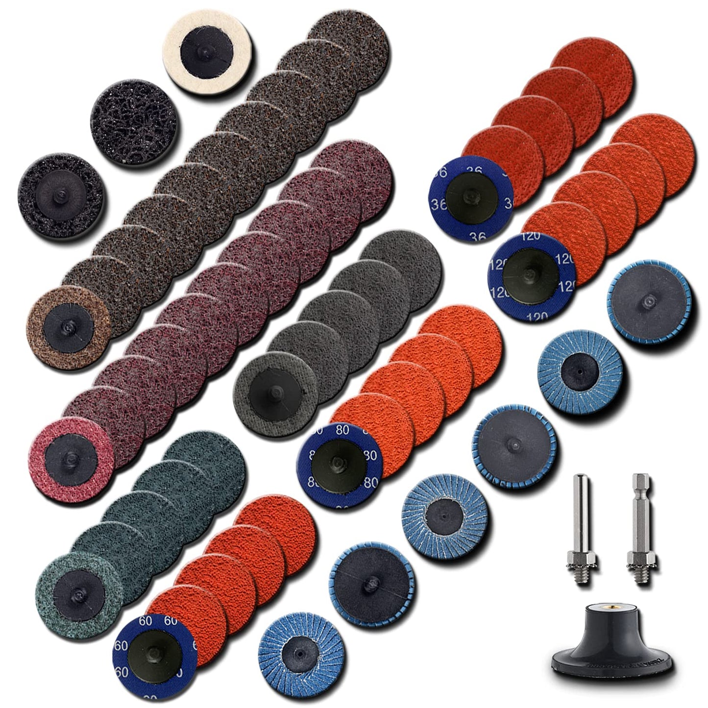 NYXCL 60Pcs 2 Inch Sanding Disc Set - Quick Change for flawless finish