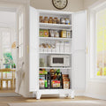 71 in Tall Metal Storage Cabinet with 2 Doors and 4 Adjustable Shelves
