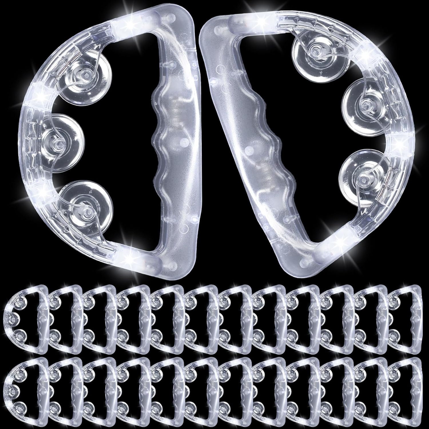Yunsailing LED Light Up Tambourines for Parties and Events