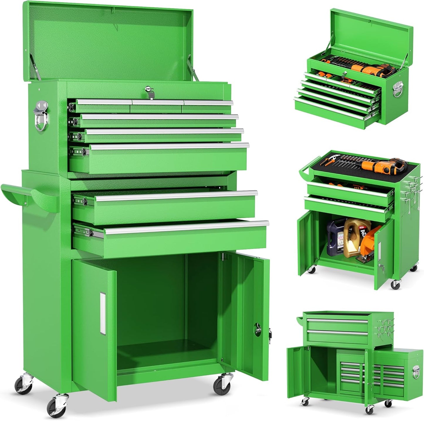 INTERGREAT Tool Chest with 8 Drawers for Organized Storage