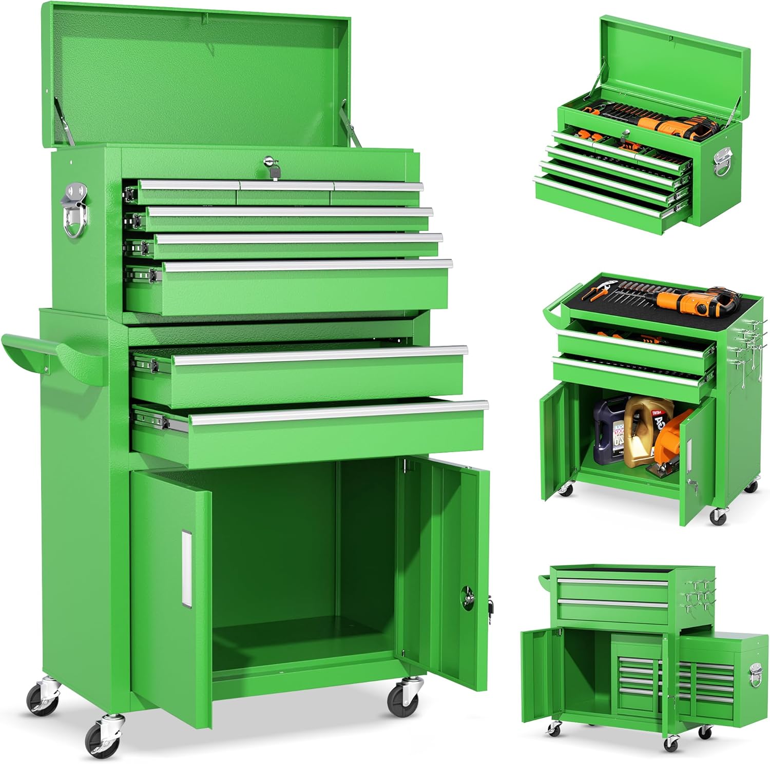 INTERGREAT Tool Chest with 8 Drawers for Organized Storage