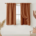 Short Blackout Curtains for Bedroom Windows Nursery - Sheer Pom-Pom