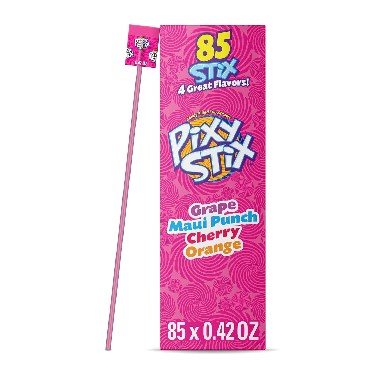 Wonka Pixy Stix Sour Powder Straws in Fruity Flavors 85 ct