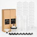 Disposable Paint Spray Gun Cup System - 200ml Kit with 50 Liners