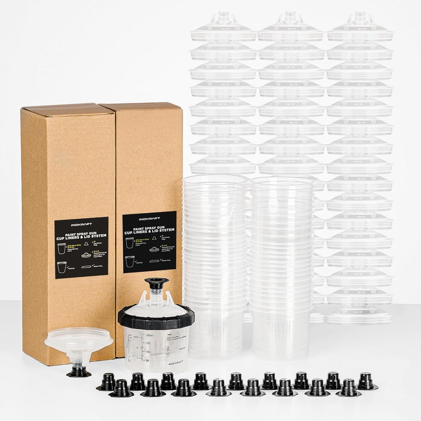 InoKraft Disposable Paint Spray Gun Cup System for Easy Use