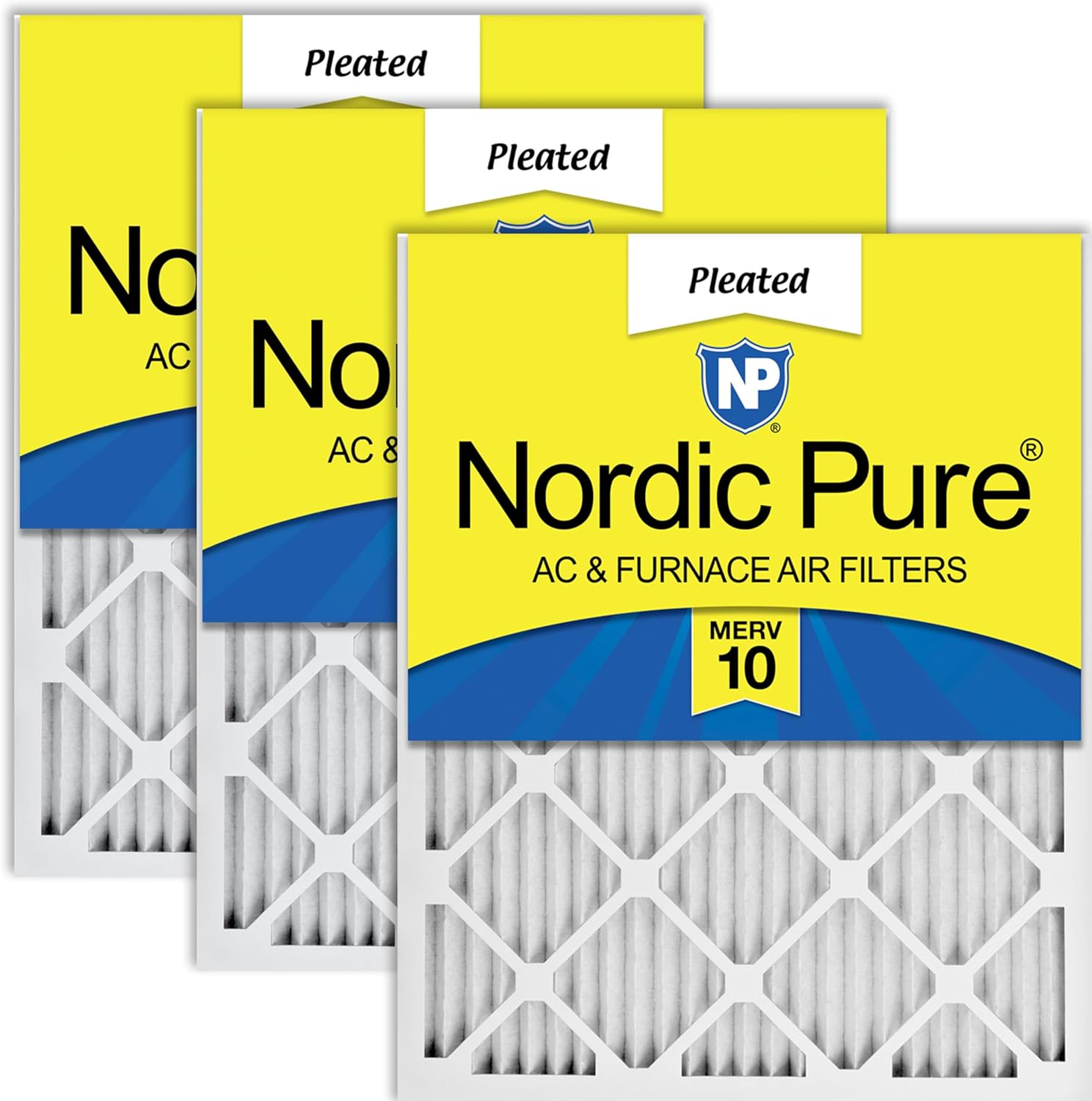Nordic Pure 15x20x1 Pleated MERV 10 Air Filters for Clean Air