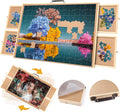 NEOACT 1000 Piece Rotating Puzzle Board - Portable Puzzle Table