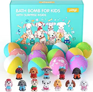 Bath Bombs for Kids with Surprise Inside - 12 Pack Fun Gift Set