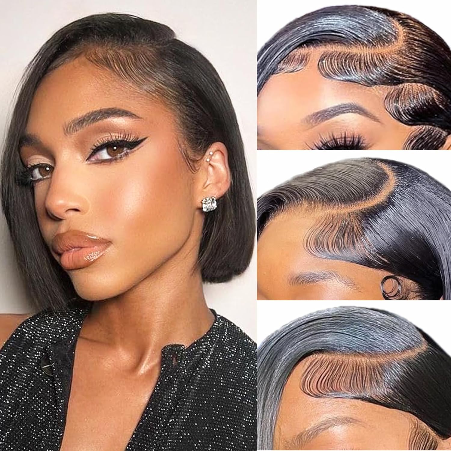 Bob Wig Human Hair 13x4 Frontal Lace Wig for Black Women