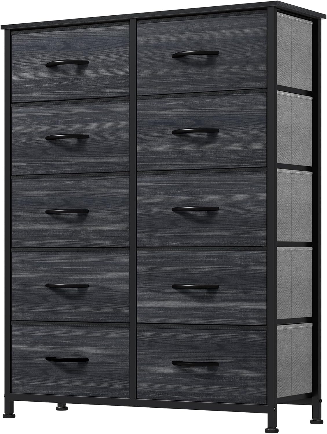 DWVO 10 Drawer Dresser - Stylish Fabric Storage Tower Unit