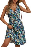 GUBERRY Womens Wrap V Neck Sleeveless Sundress - Flattering Summer 95%