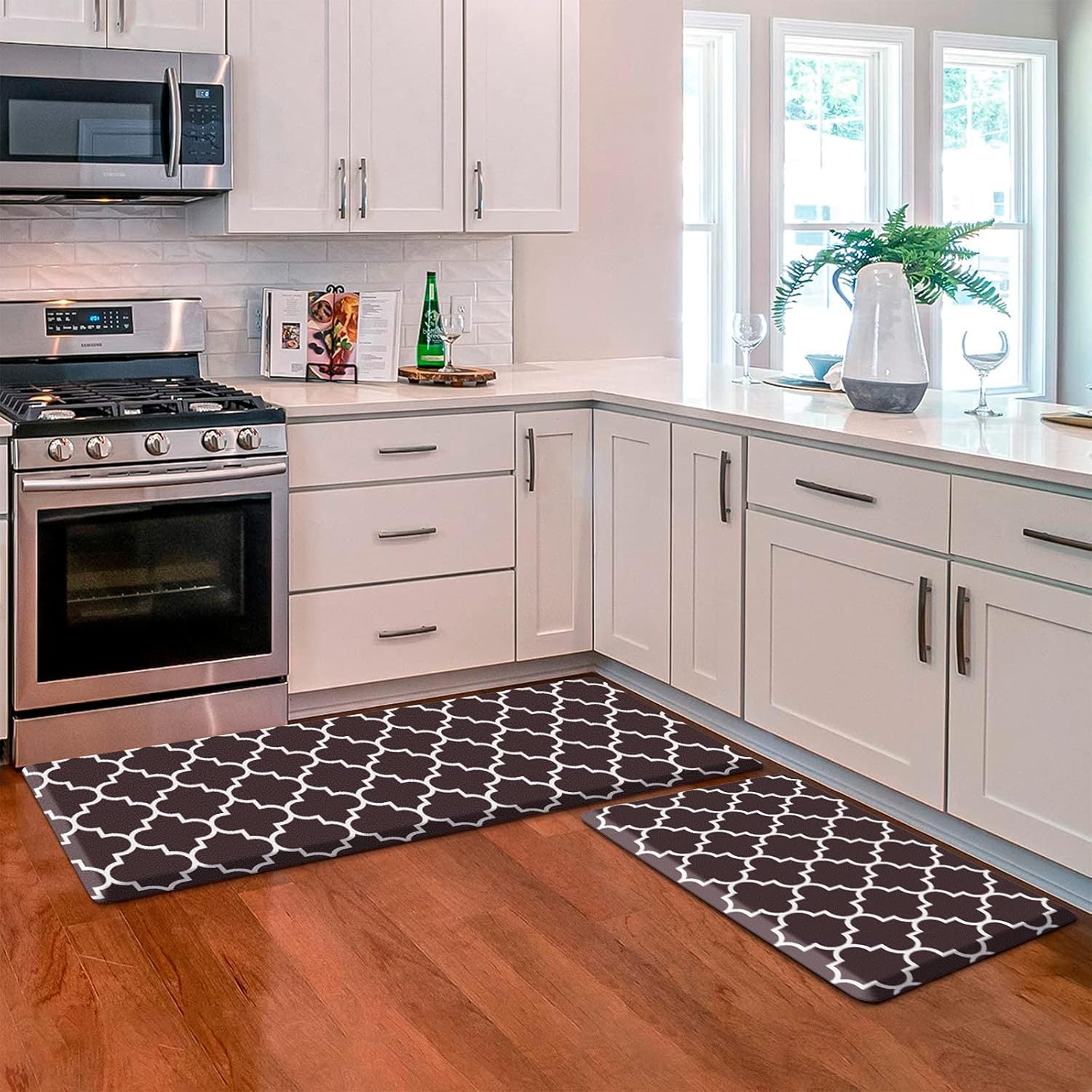 KMAT Kitchen Mat Set - Cushioned Anti-Fatigue Rug for Comfort