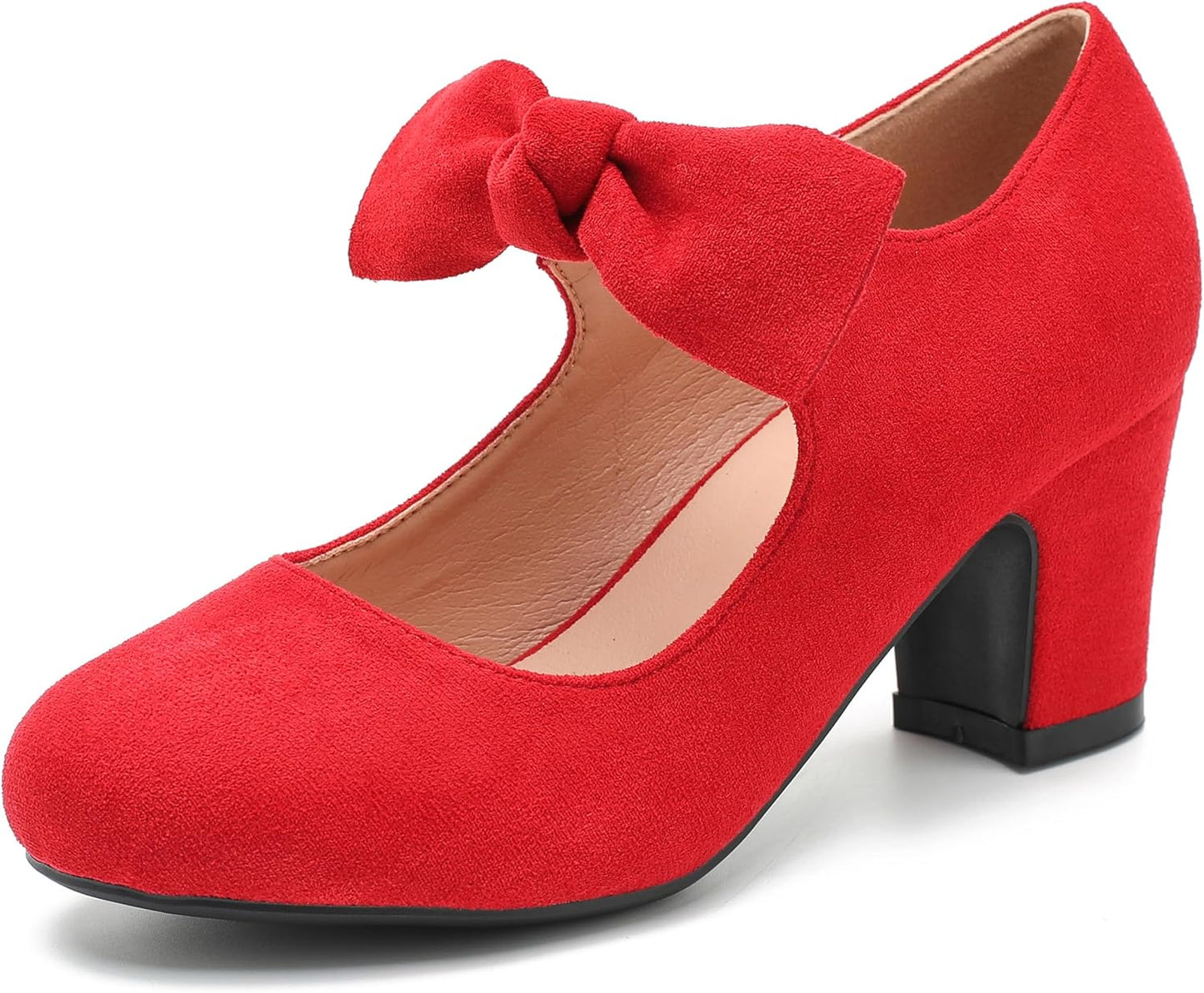 Stylish Women's Bow Mary Jane Low Block Heels for Any Occasion