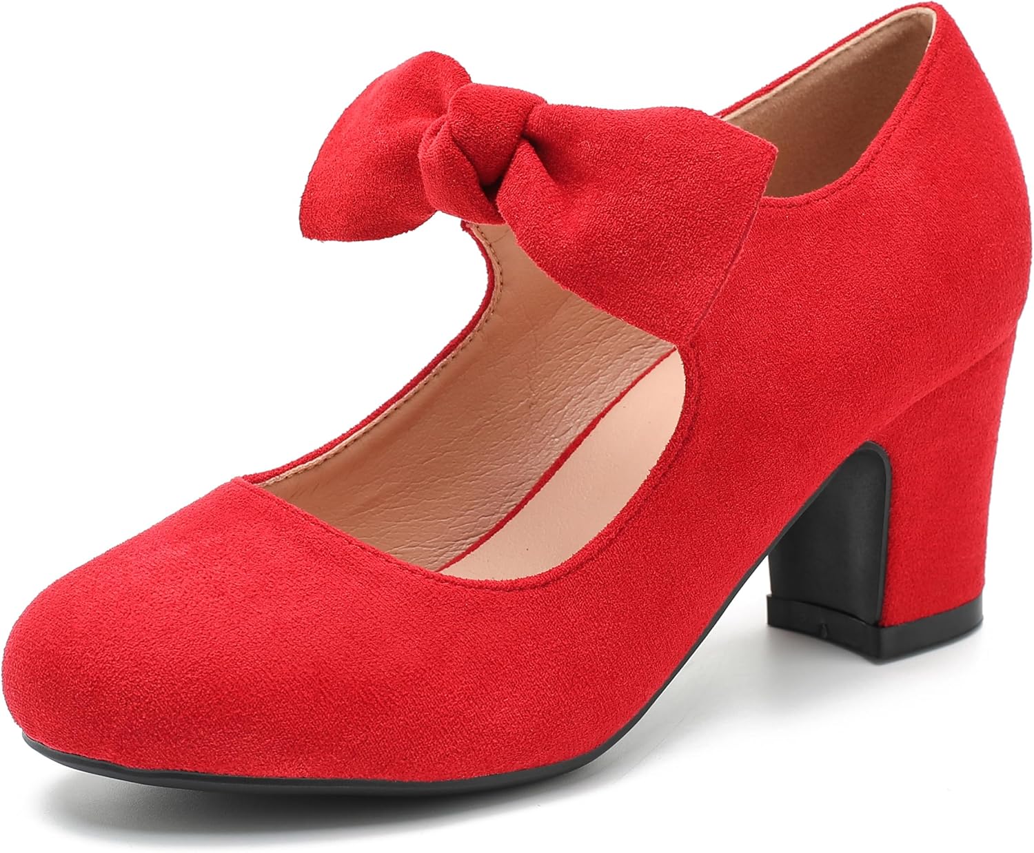 Stylish Women's Bow Mary Jane Low Block Heels for Any Occasion