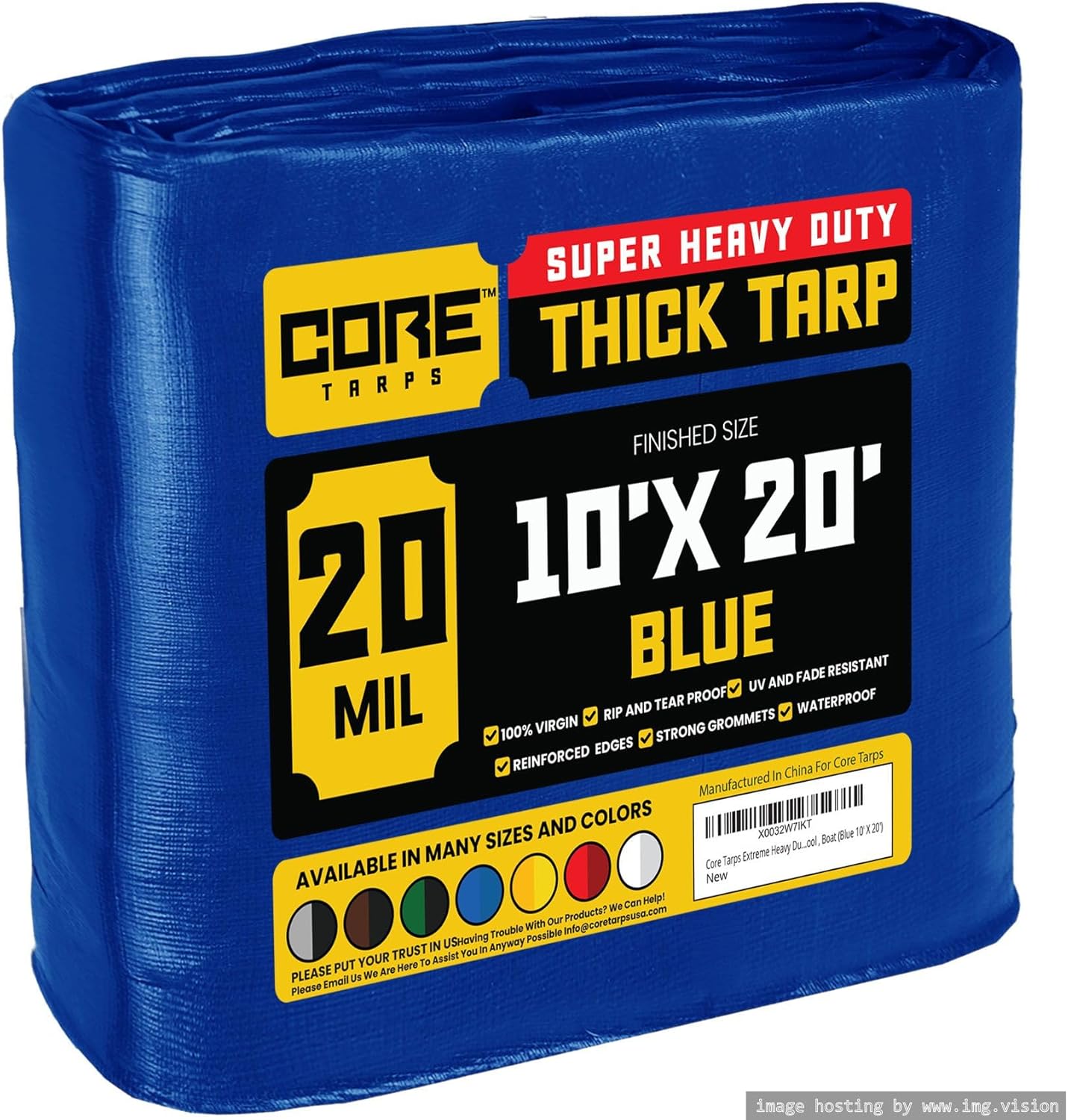 Core Tarps Heavy Duty 20 Mil Tarp Cover for All Weather Needs