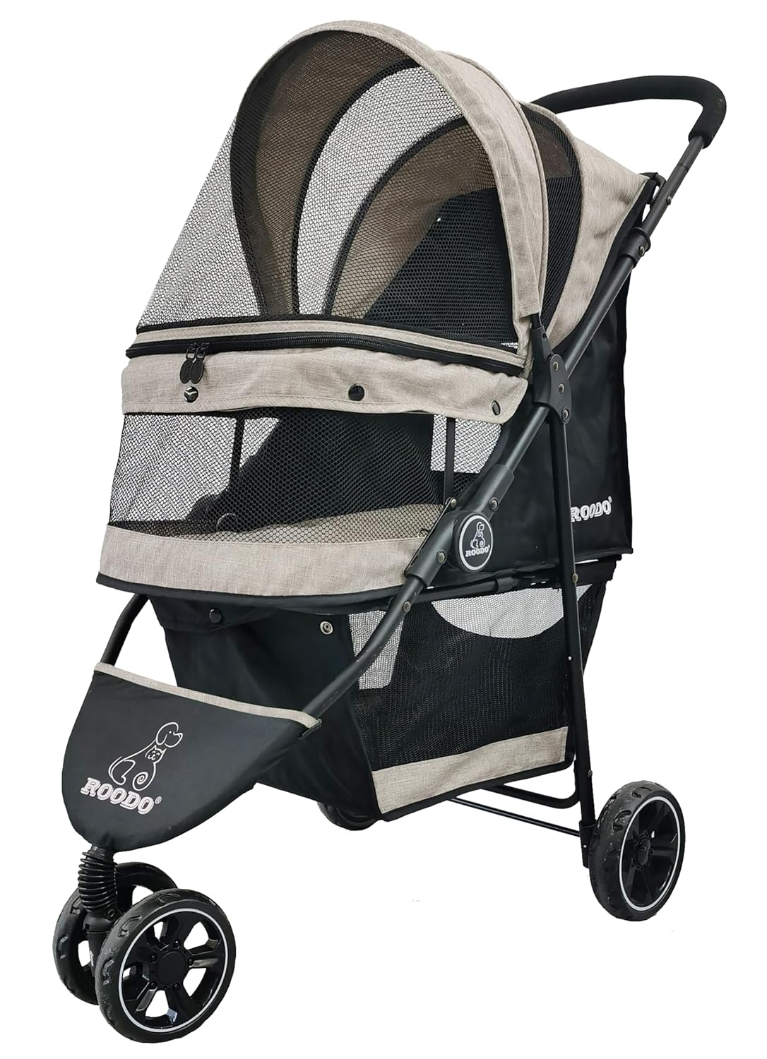 ROODO 3 Wheel Dog Stroller for Small Pets - Lightweight & Compact
