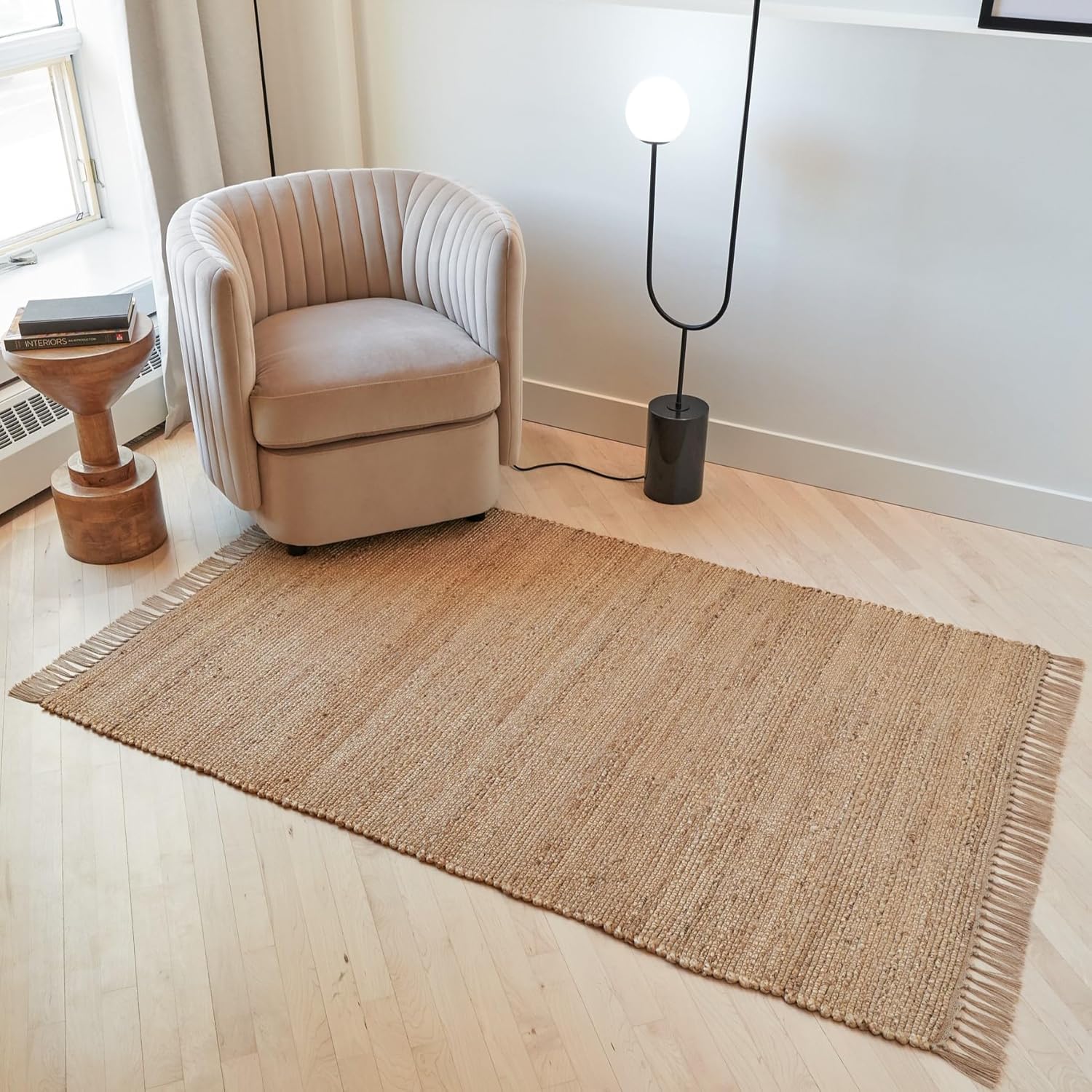 KIBAGA Beautiful Jute Area Rug - Perfect for Cozy Spaces