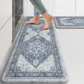 KIMODE Anti Fatigue Kitchen Mat 2 Piece Set - Cushioned Comfort