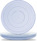 Yungala Blue Glass Plates set of 4 hobnail design - Elegant textured