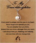 Granddaughter Necklace - Sterling Silver Pearl Keepsake for Teens