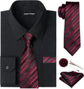 Solid Colors Mens Dress Shirt and Tie Set - Value 6PCS Barry.Wang