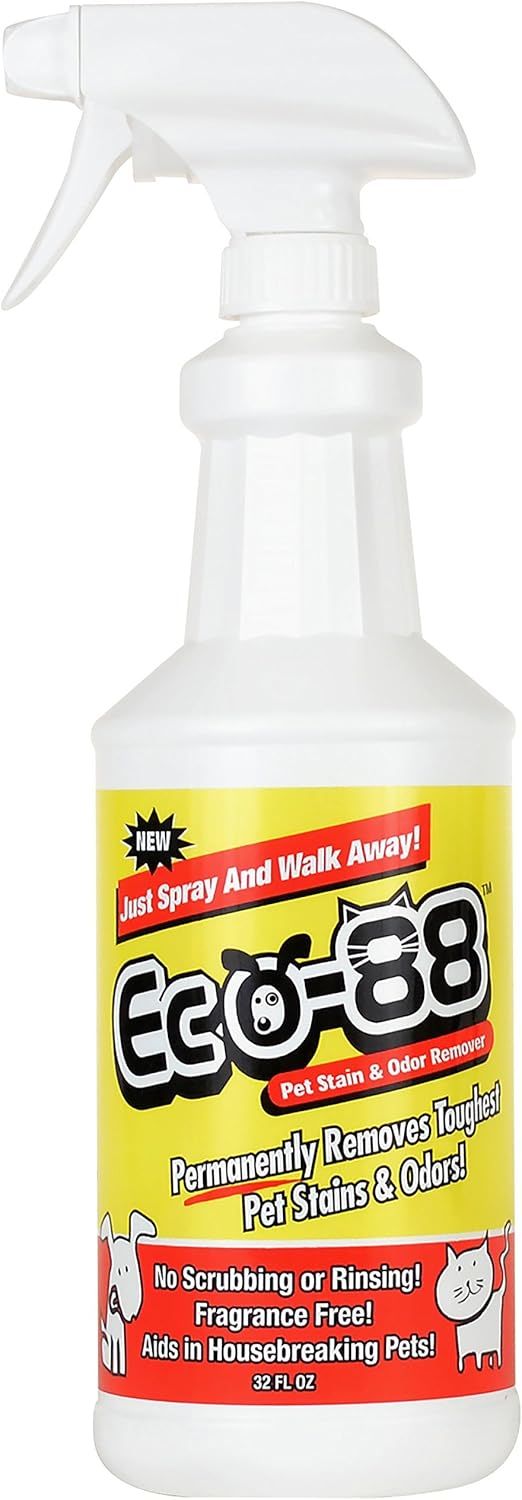 Eco-88 Pet Stain & Odor Remover - Effective 32oz Spray Solution