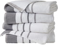 Decorative Bath Towel Set 4 Pack - Luxury Cotton, Ultra-Soft & Durable