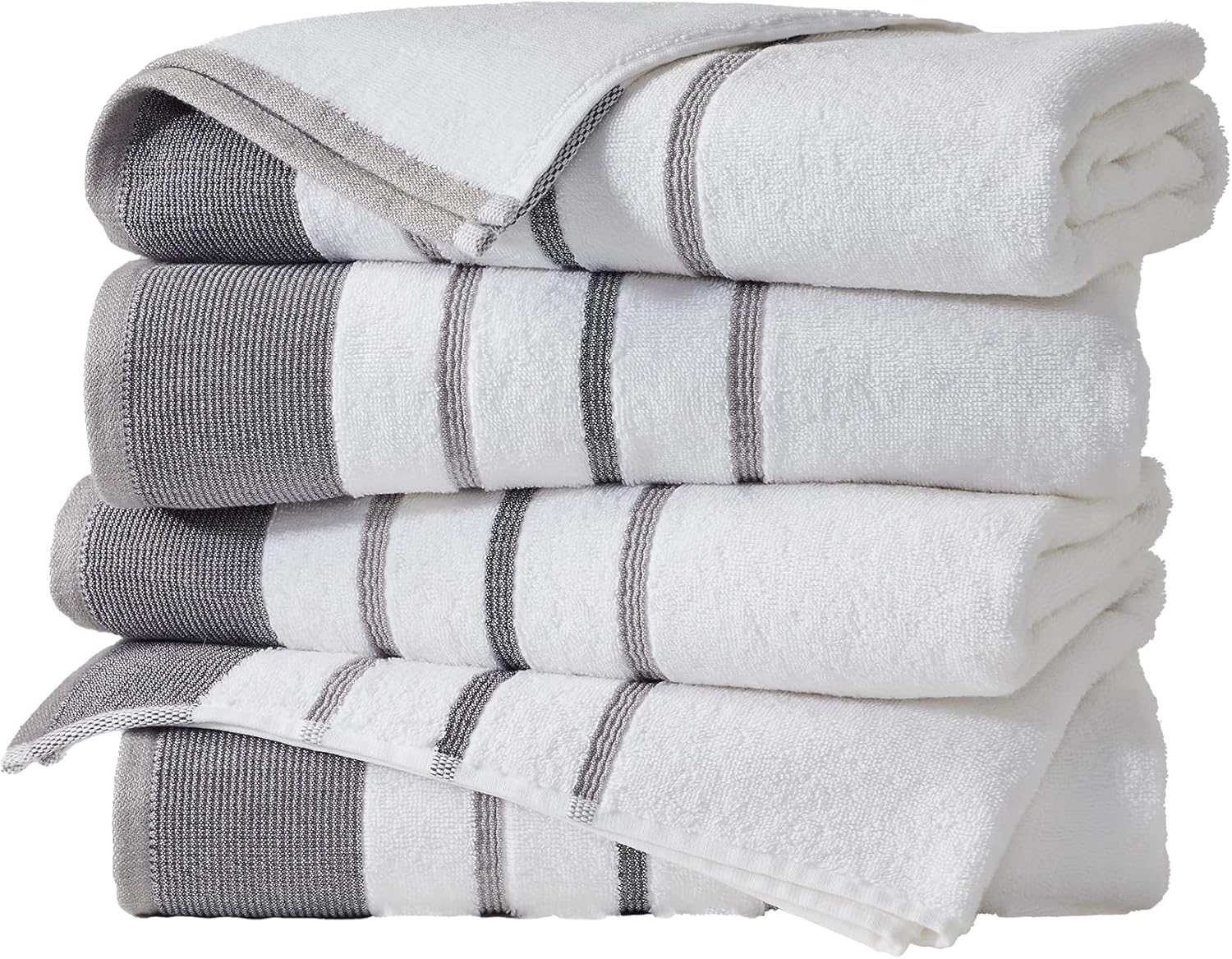 Luxurious Decorative Bath Towel Set - Ultra-Soft Cotton 4 Pack
