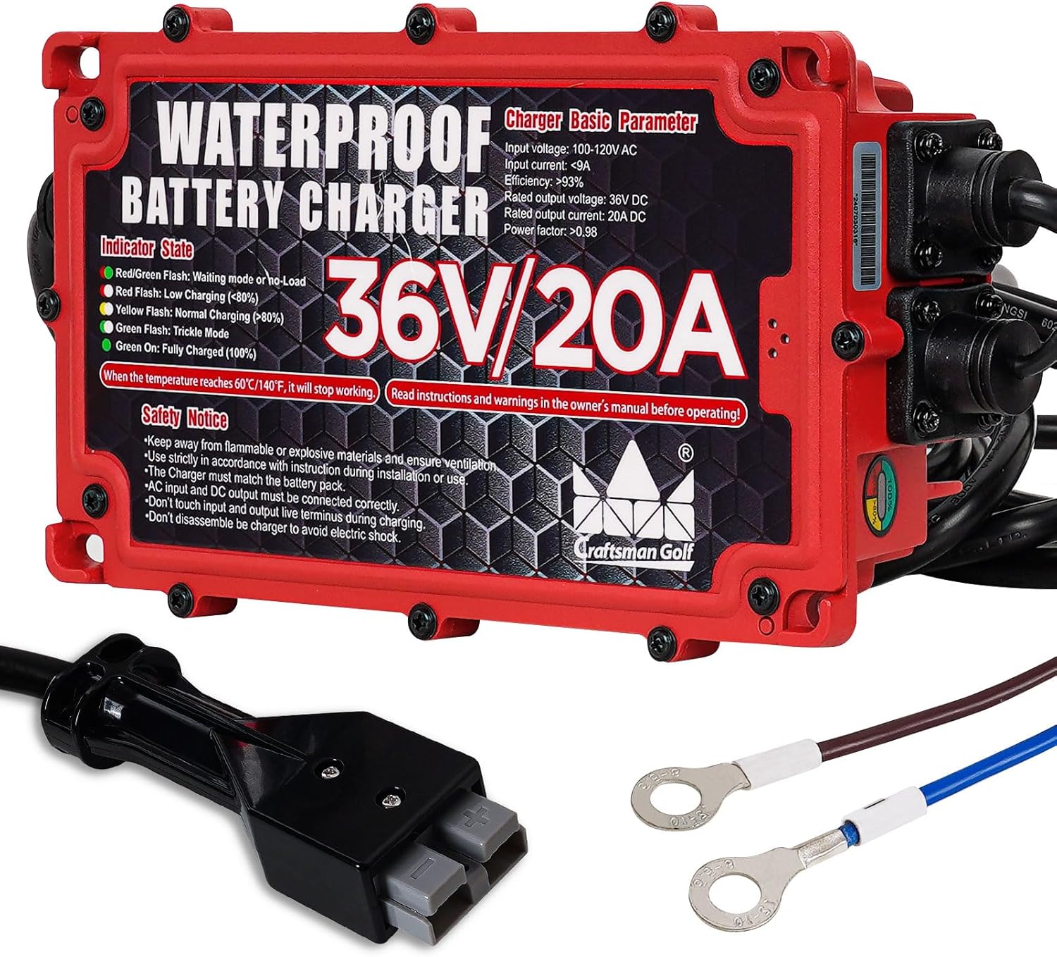 Efficient 36V EZGO Golf Cart Charger by Craftsman Golf