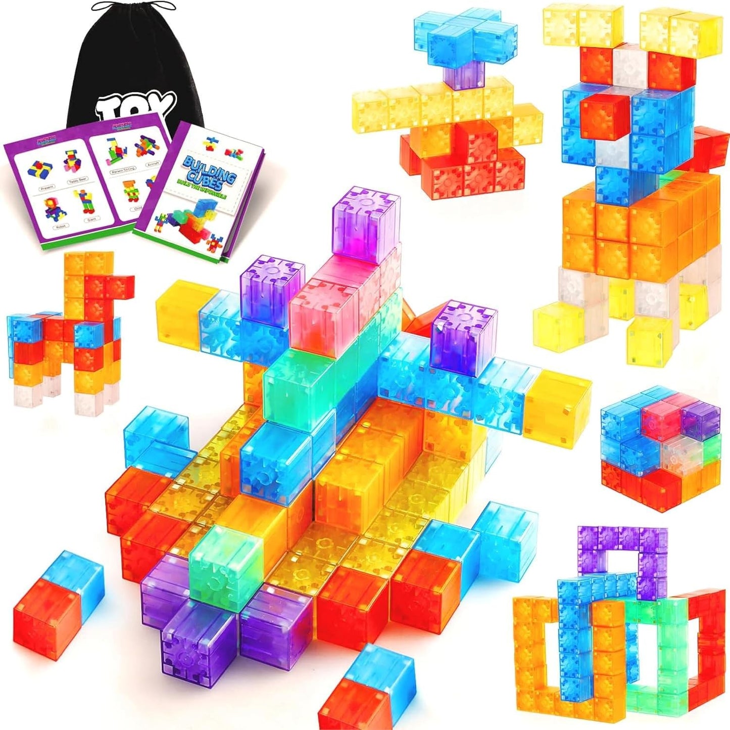 Magnetic Building Blocks for Kids Ages 4-8 - 64PCS Set