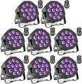 Rechargeable Par Lights Uplights RGBWA+UV 6-in-1 LED - Portable Stage