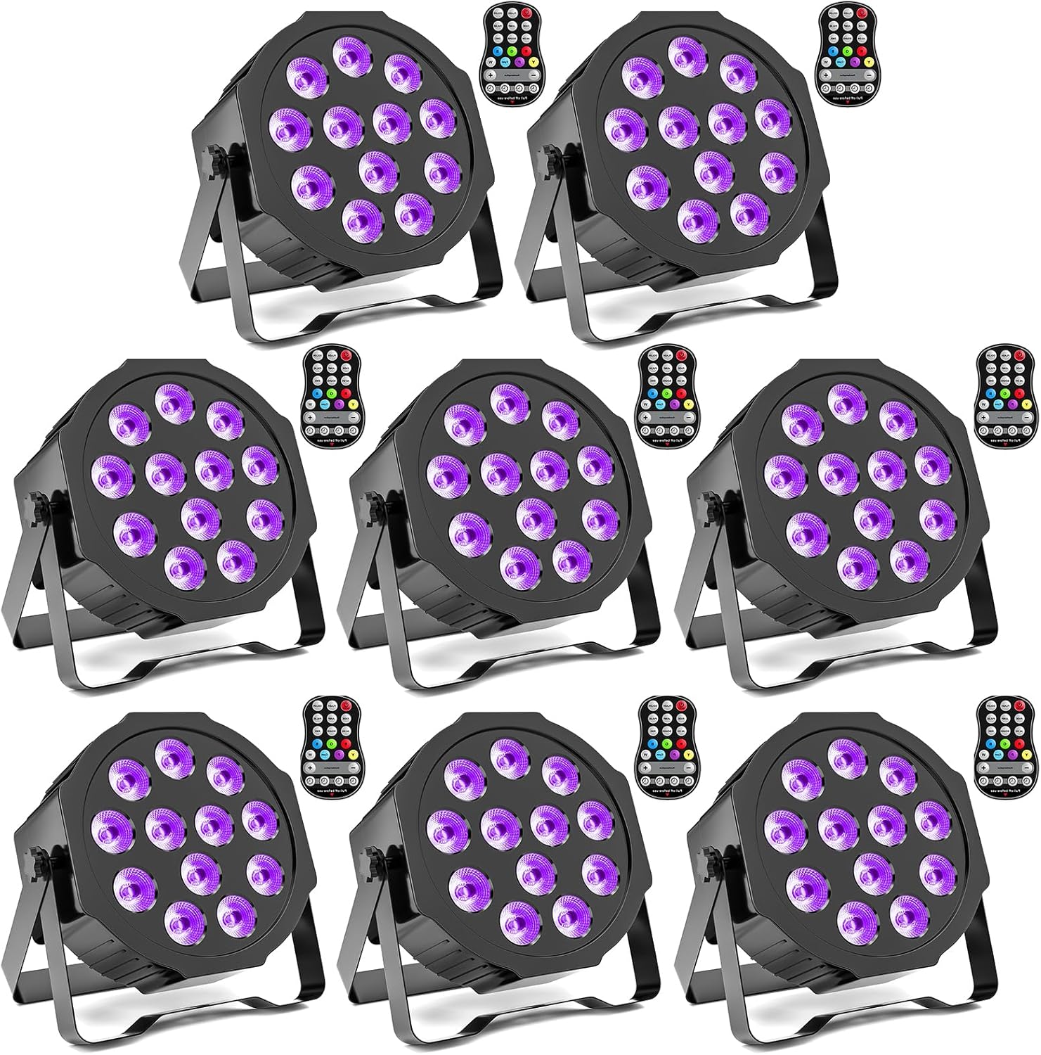 Rechargeable Par Lights Uplights RGBWA+UV for Events and Parties