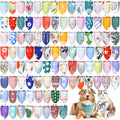 Boho Dog Bandanas Bulk 150 Pcs - Colorful Triangle Scarves for Dogs