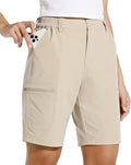 Willit Women's 10in Hiking Cargo Shorts - Long Quick Dry Comfort