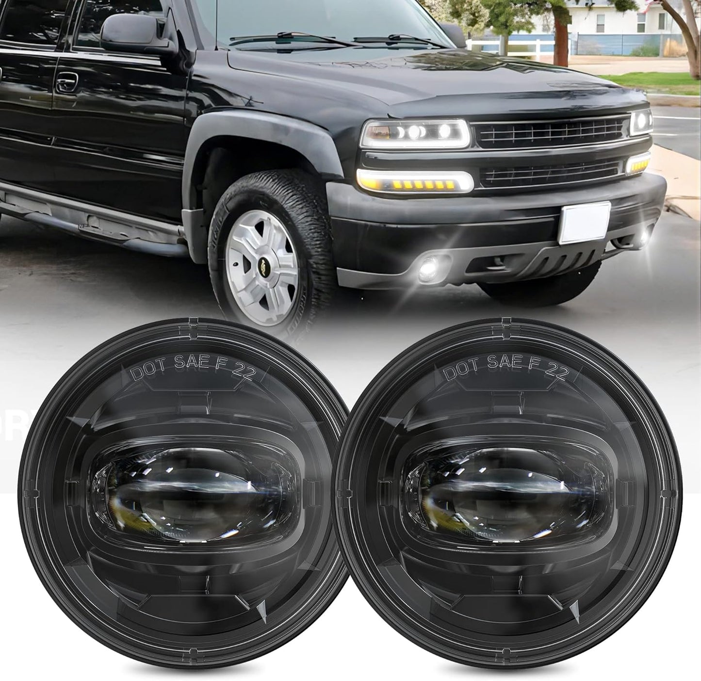 LED Fog Lights Assembly for Chevy Tahoe and Pontiac Models
