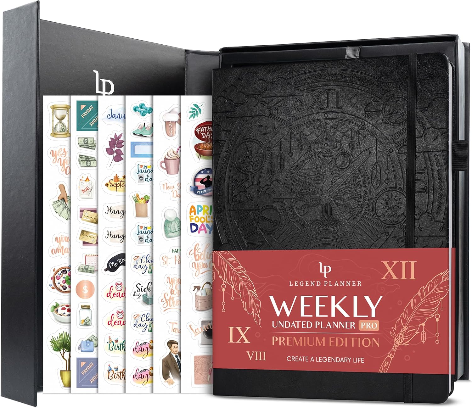 Legend Planner PRO Premium Large Undated Weekly & Monthly Planner