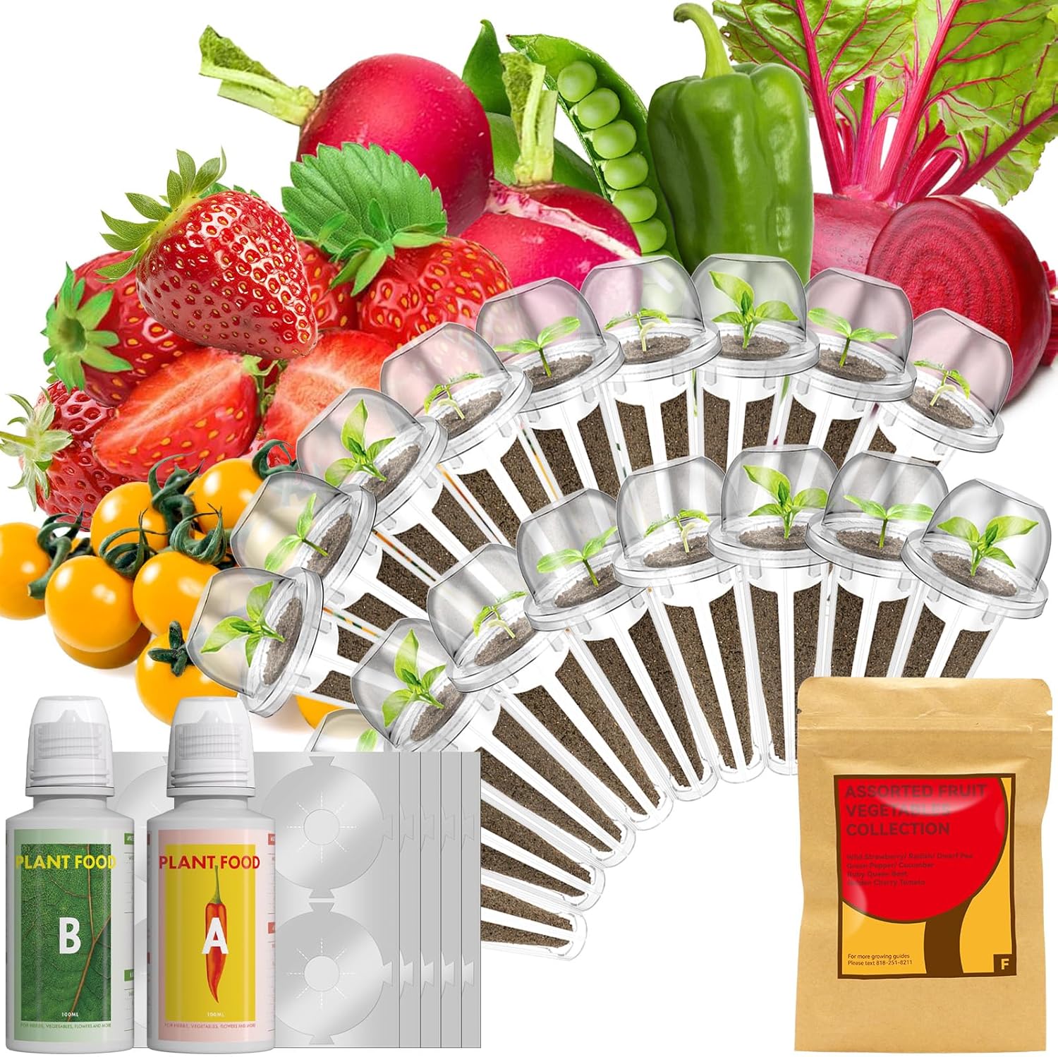 LYKOCLEAN Red Heirloom Cherry Tomato Seed Pod Kit for Hydroponics