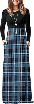 AUSELILY Women's Long Sleeve Casual Maxi Dress (Style 1QV3)