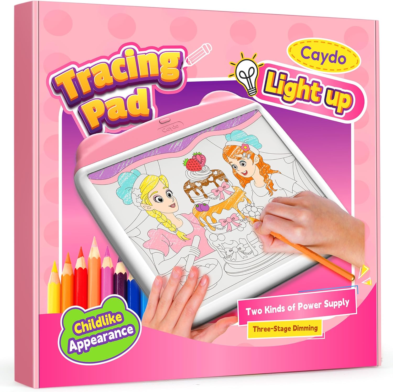 Caydo Light Up Tracing Pad - Eye Protection & 3 Brightness Levels