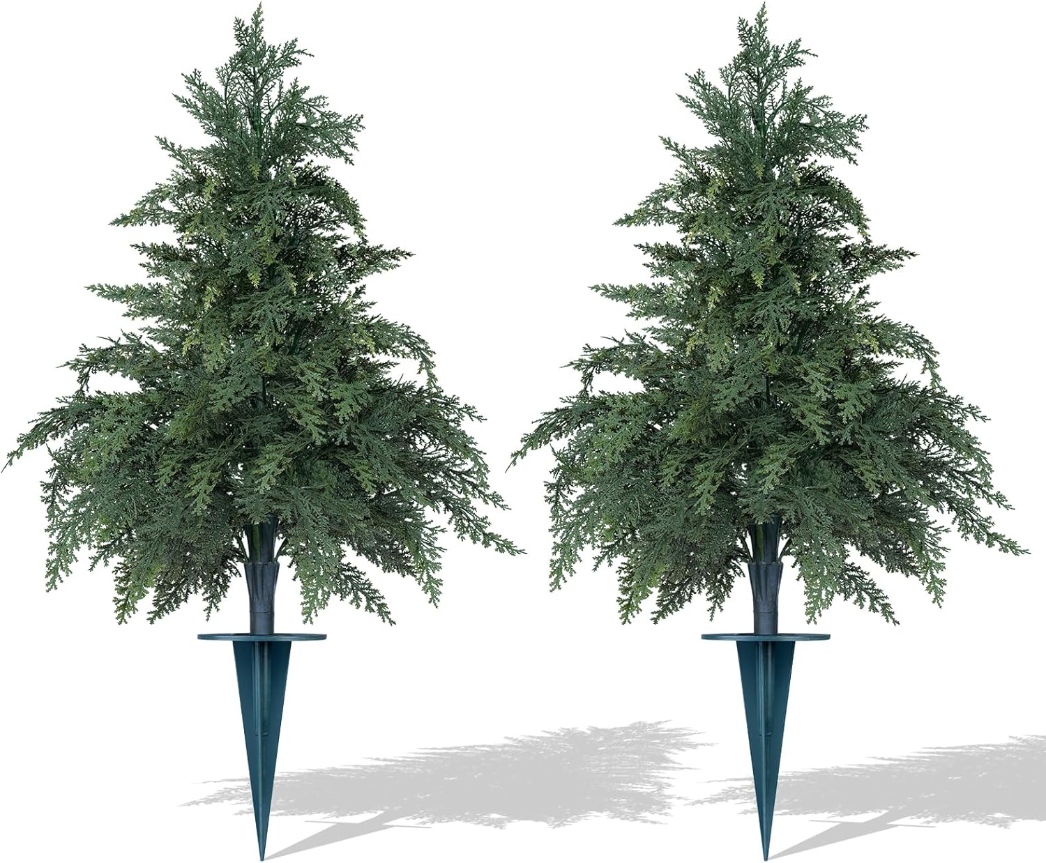 Artificial 24in Cypress Topiary Trees for Indoor Outdoor Use