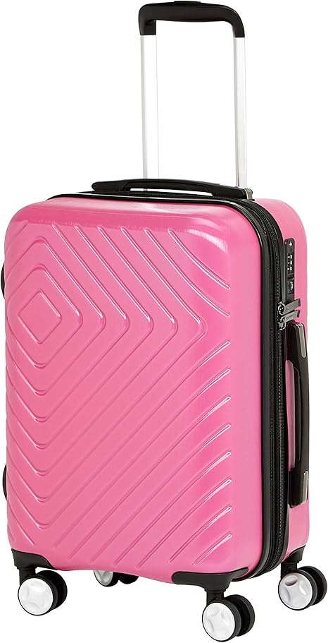 Expandable 21.7-Inch Geometric Travel Luggage Spinner Suitcase