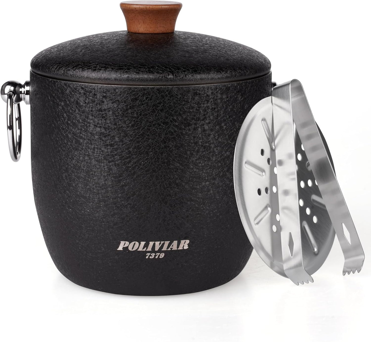 POLIVIAR 2.5L Double Wall Ice Bucket with Lid for Parties