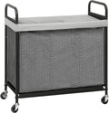 Rolling Laundry Hamper 3-Section Sorter - 120L Laundry Cart