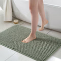 Thick Chunky Chenille Bathroom Rug 24in x 36in Sage Green - Soft Plush