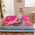Bohemian Futon Mattress Full Size - Thick Quilted Floor Bed
