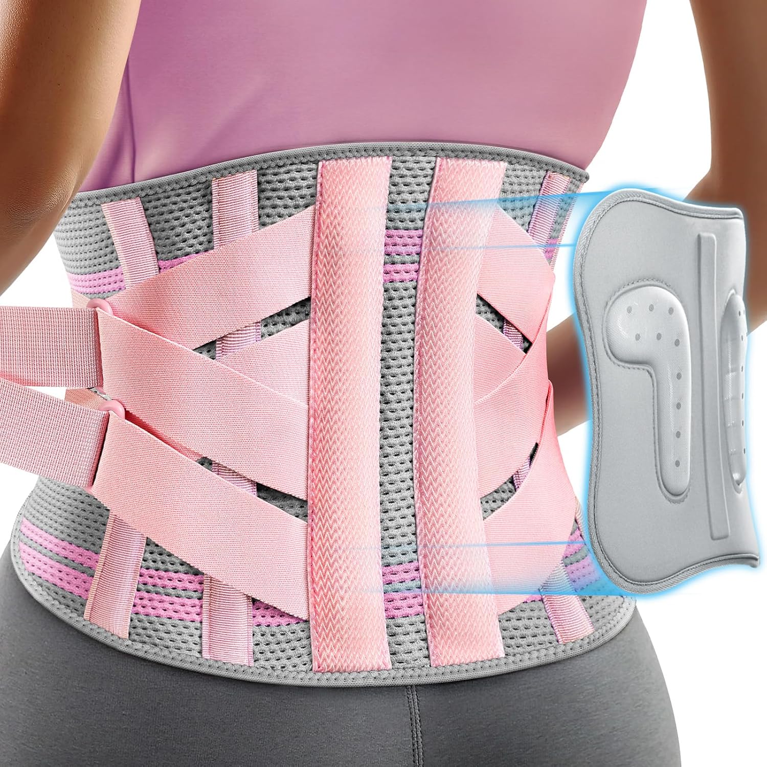 Back Brace for Lower Back Pain Relief with 9X Support System
