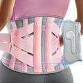 Women's Lumbar Back Brace Pink Size M - 9X Support for Pain Relief