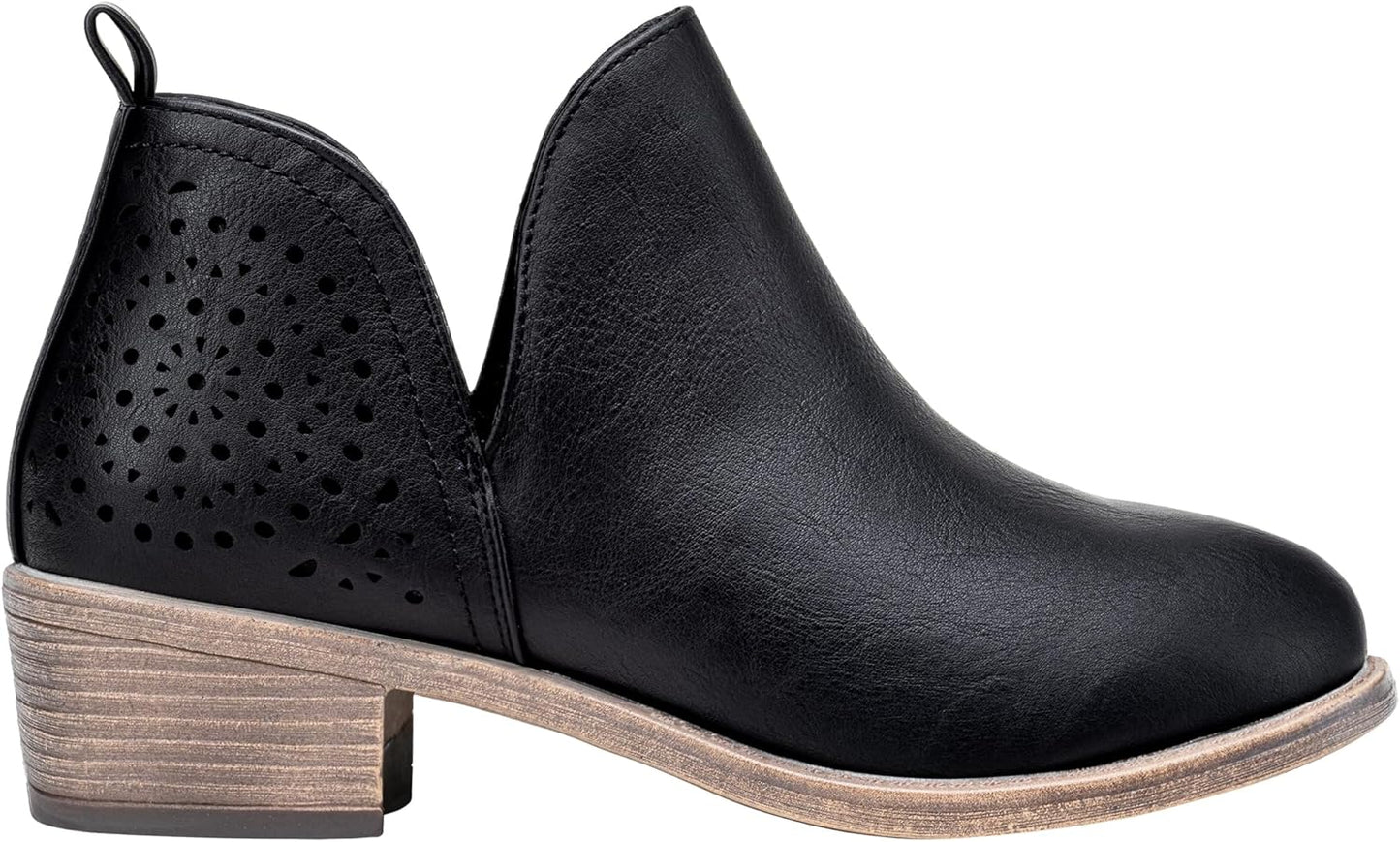 Vepose Women's Short Ankle Boots with Cutout Design for Comfort