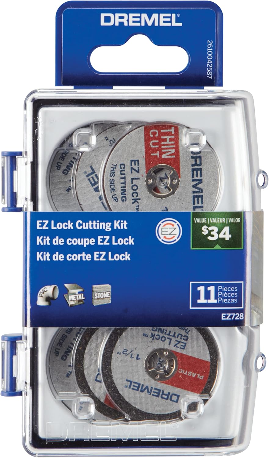 Dremel EZ Lock Cut-Off Wheels Kit - 11pc Set